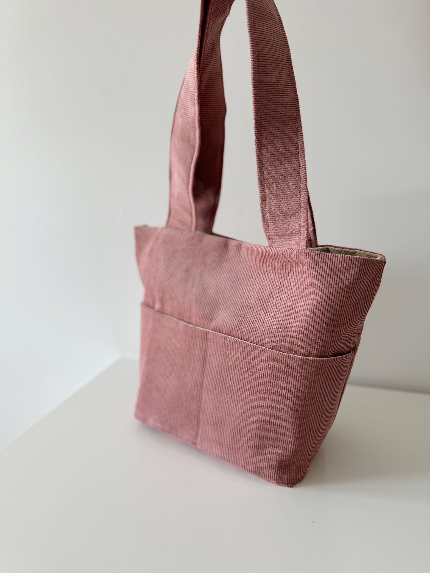 Rose Crush Corduroy Mini Everyday Tote Bag