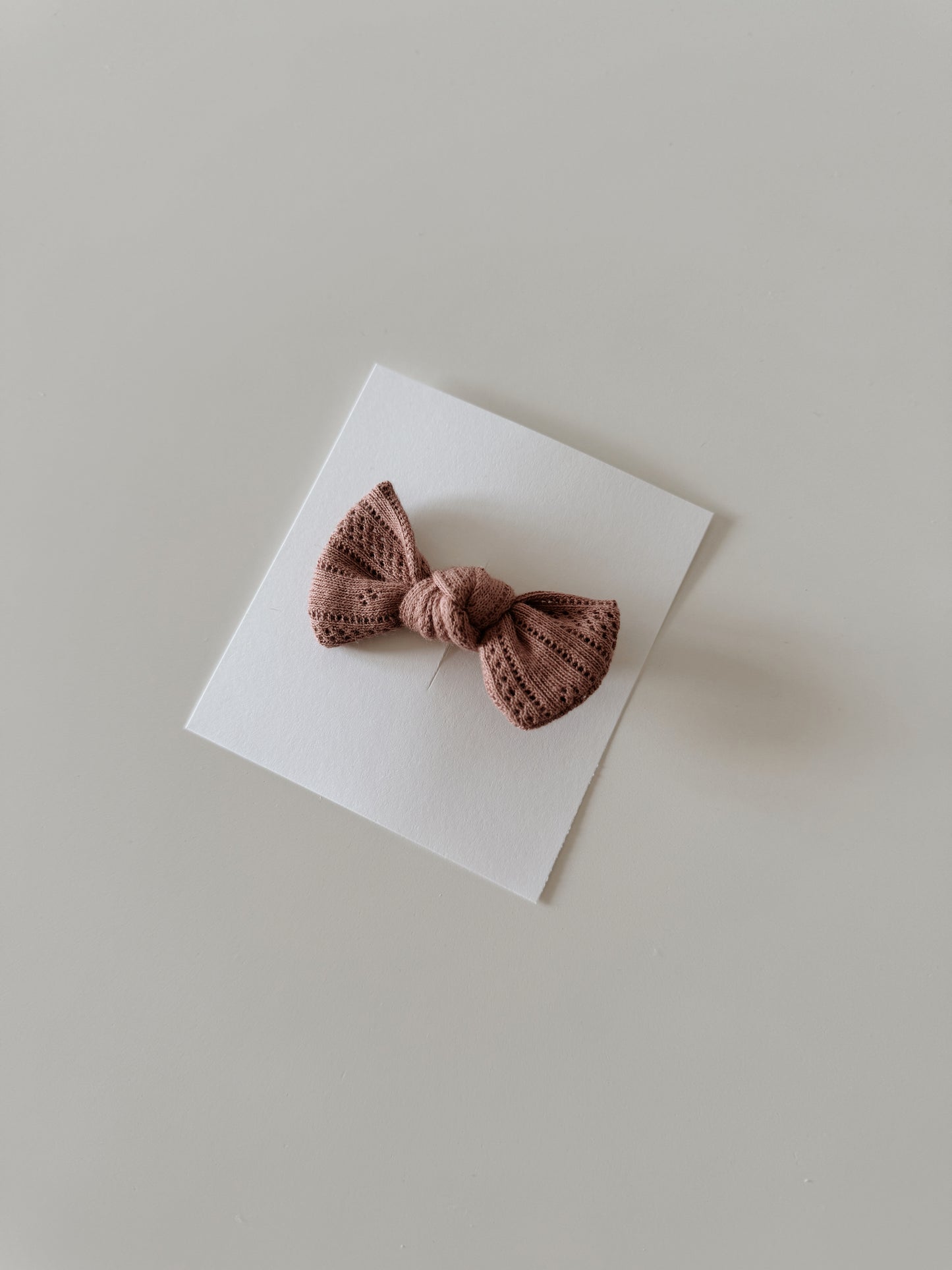 Clay Pink Mini Bow