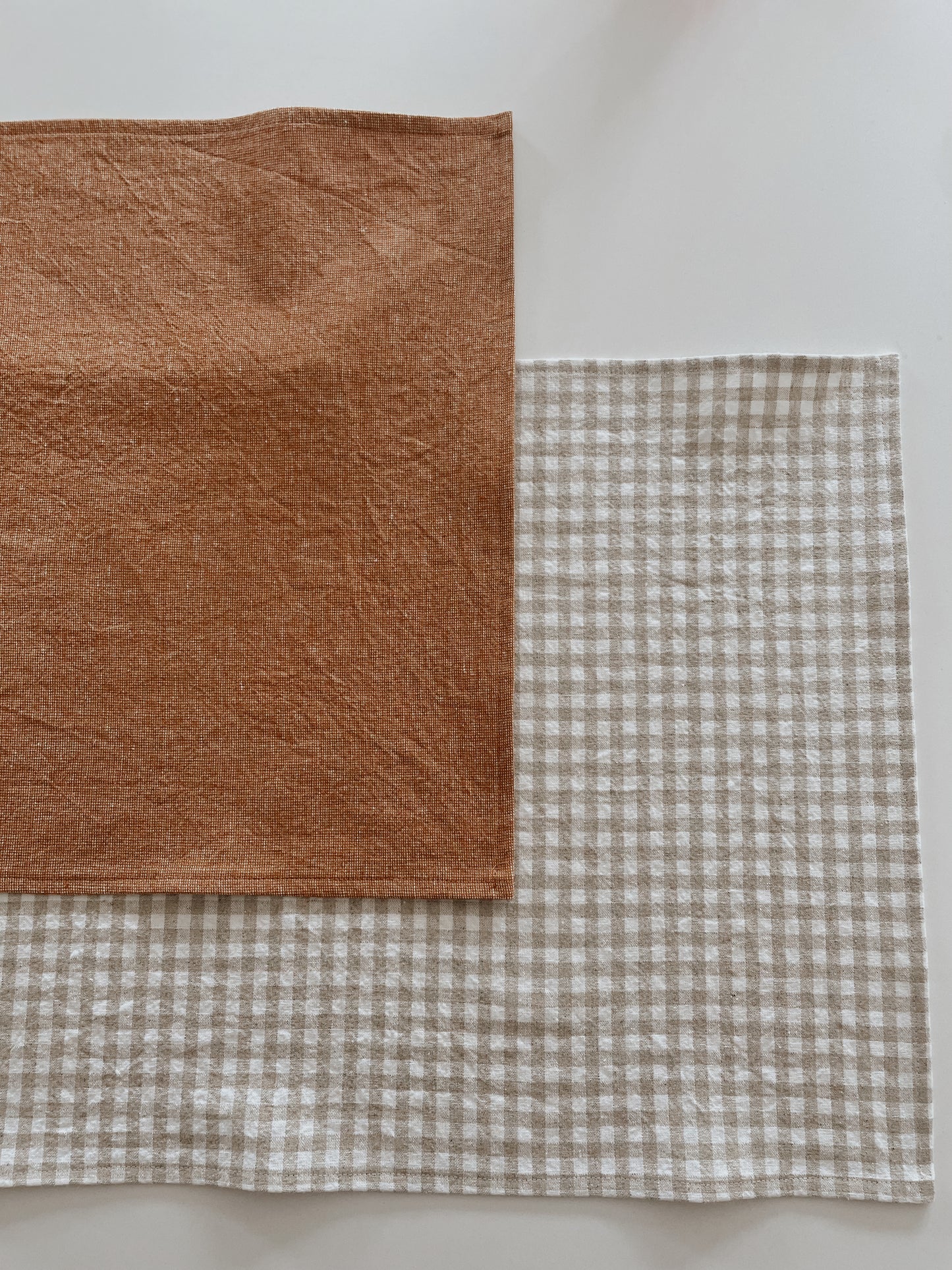 Set of Pecan Linen Cotton Placemats