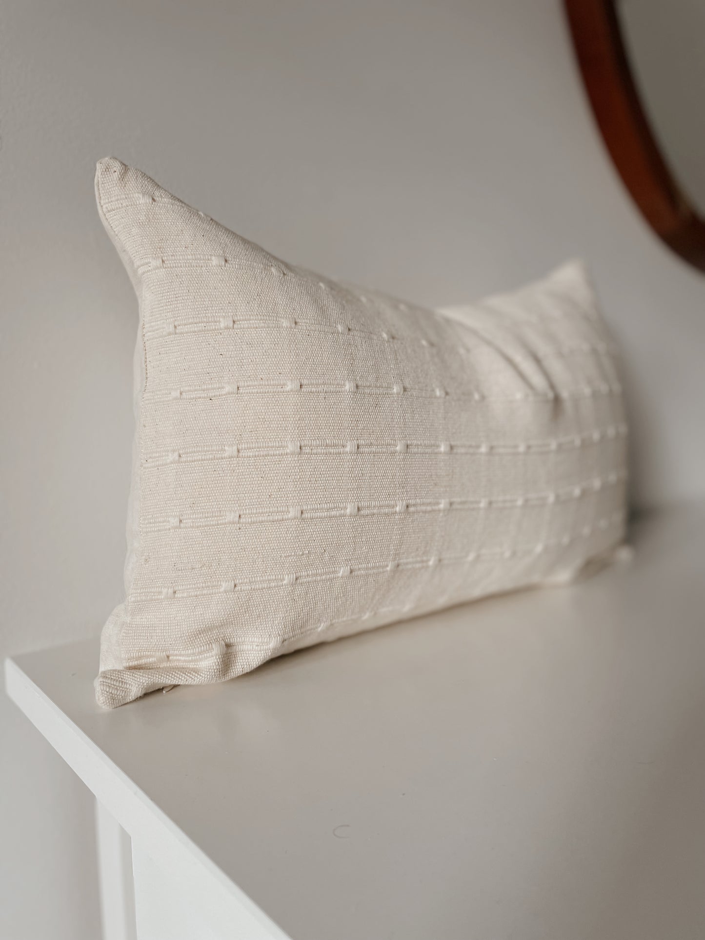 Marshmallow Woven Pillow Cover