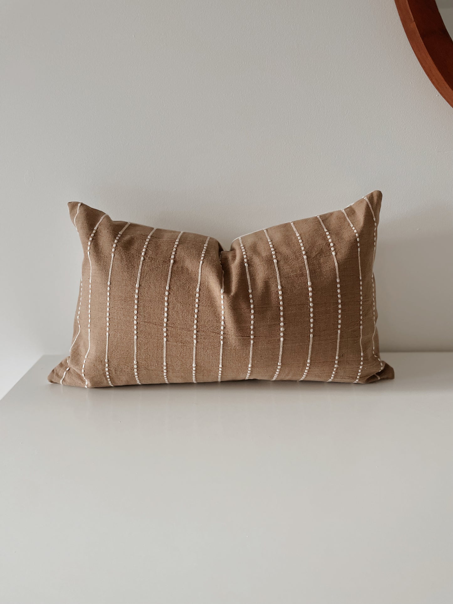 Cocoa Woven Pillow Cover
