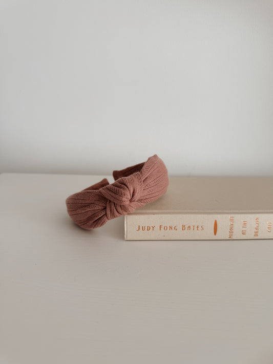Clay Pink Knotted Headband