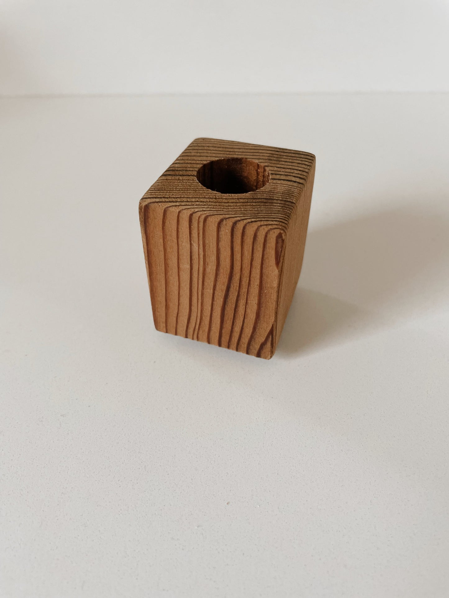 Wood Block Candle Holder