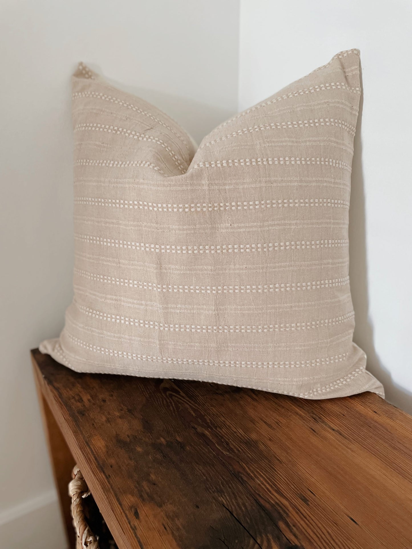 Desert Taupe Woven Pillow Cover
