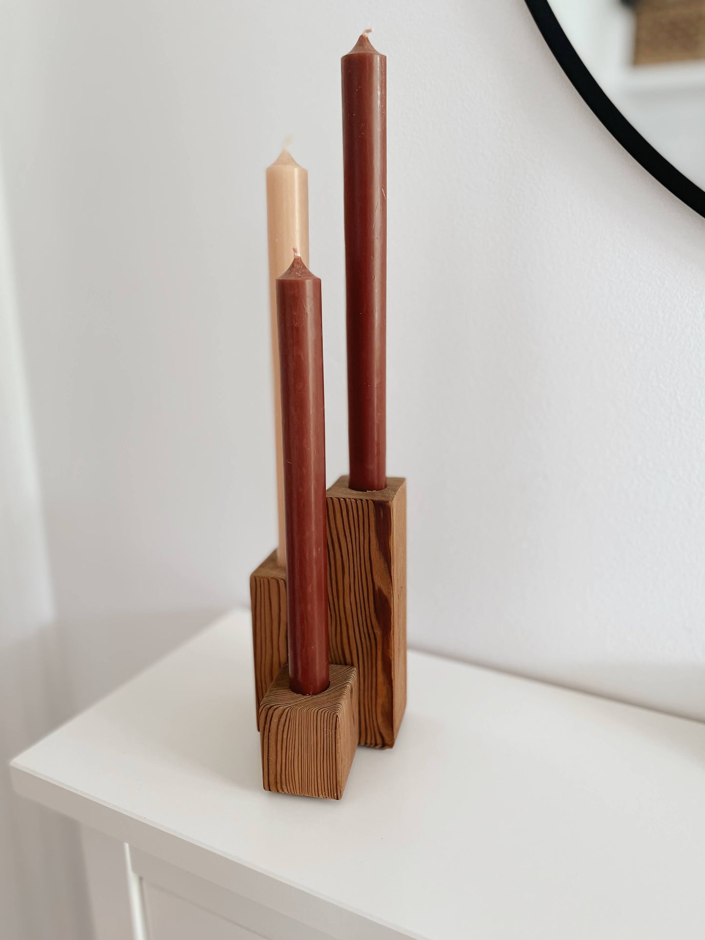 Wood Block Candle Holder
